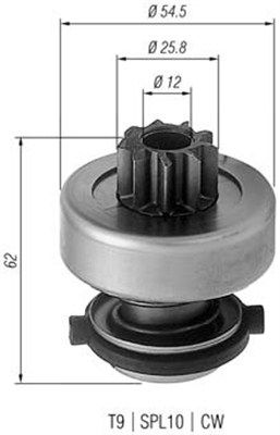 MAGNETI MARELLI Ведущая шестерня, стартер 940113020192